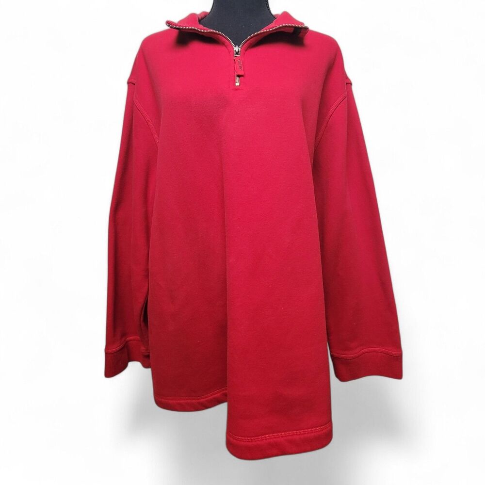 Pacer Pullover Sweatshirt Women's XL Red Plus Size Outdoor Winter Cozy Full Zip